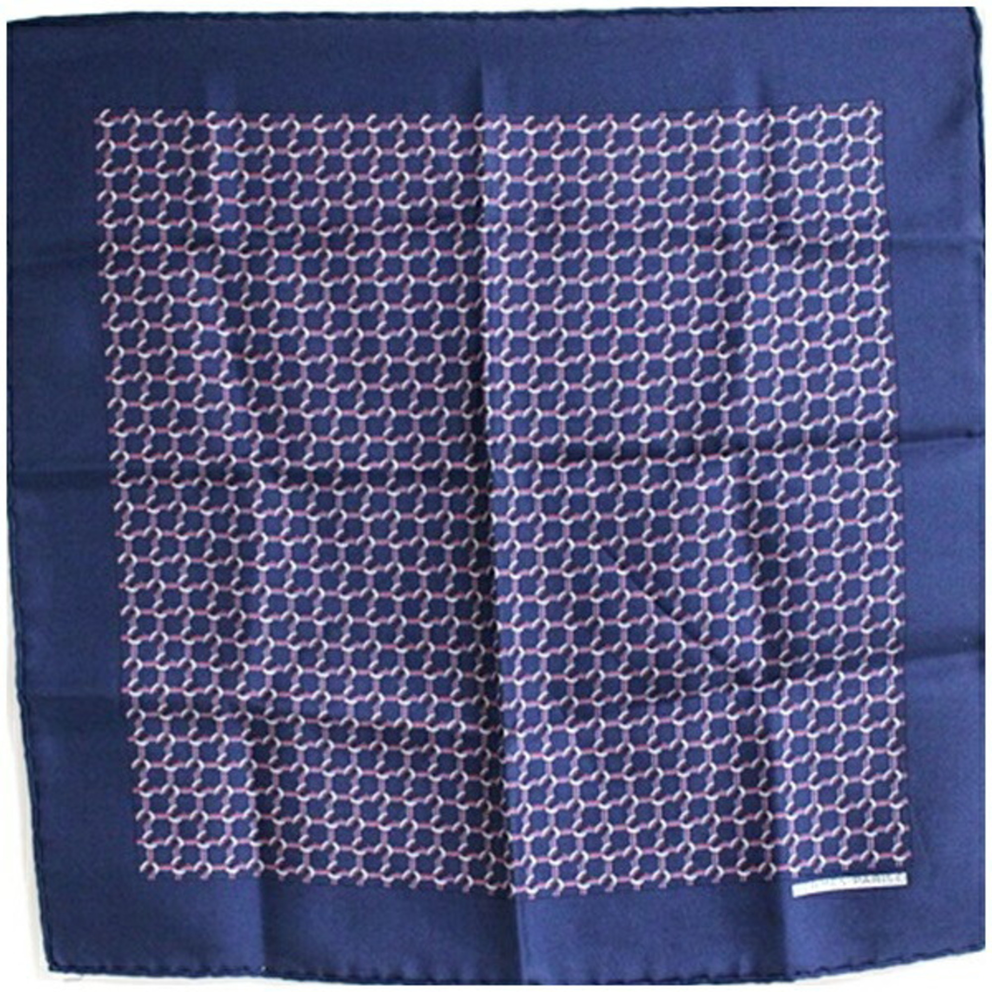 Hermes Mini Scarf, Navy, Horseshoe Design, Hermes Women's